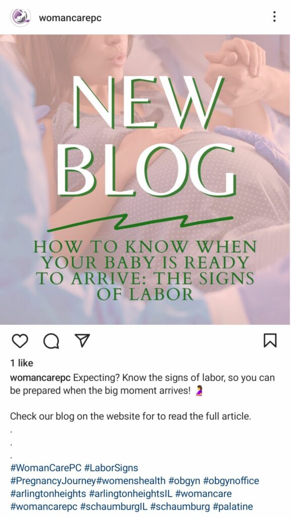 womancare social media post