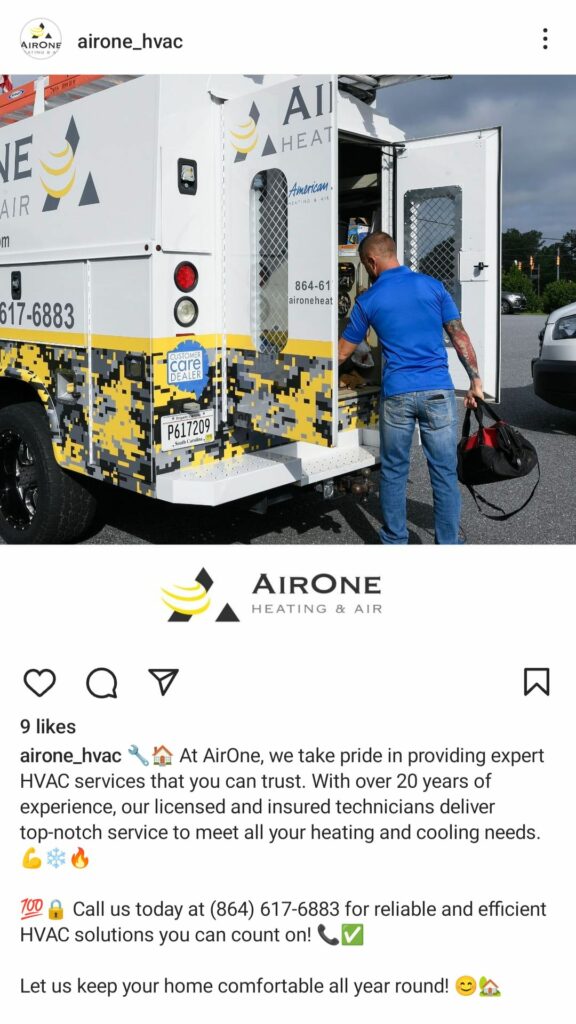 airone social media post