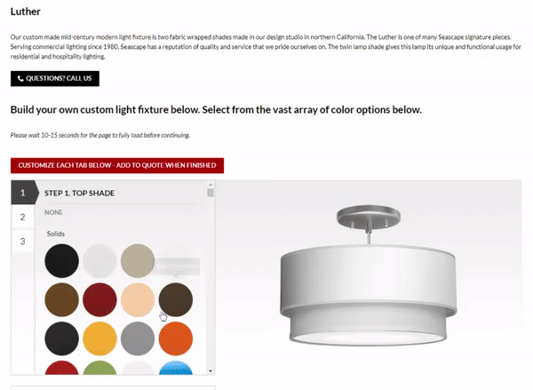 gif of color selection for lamps