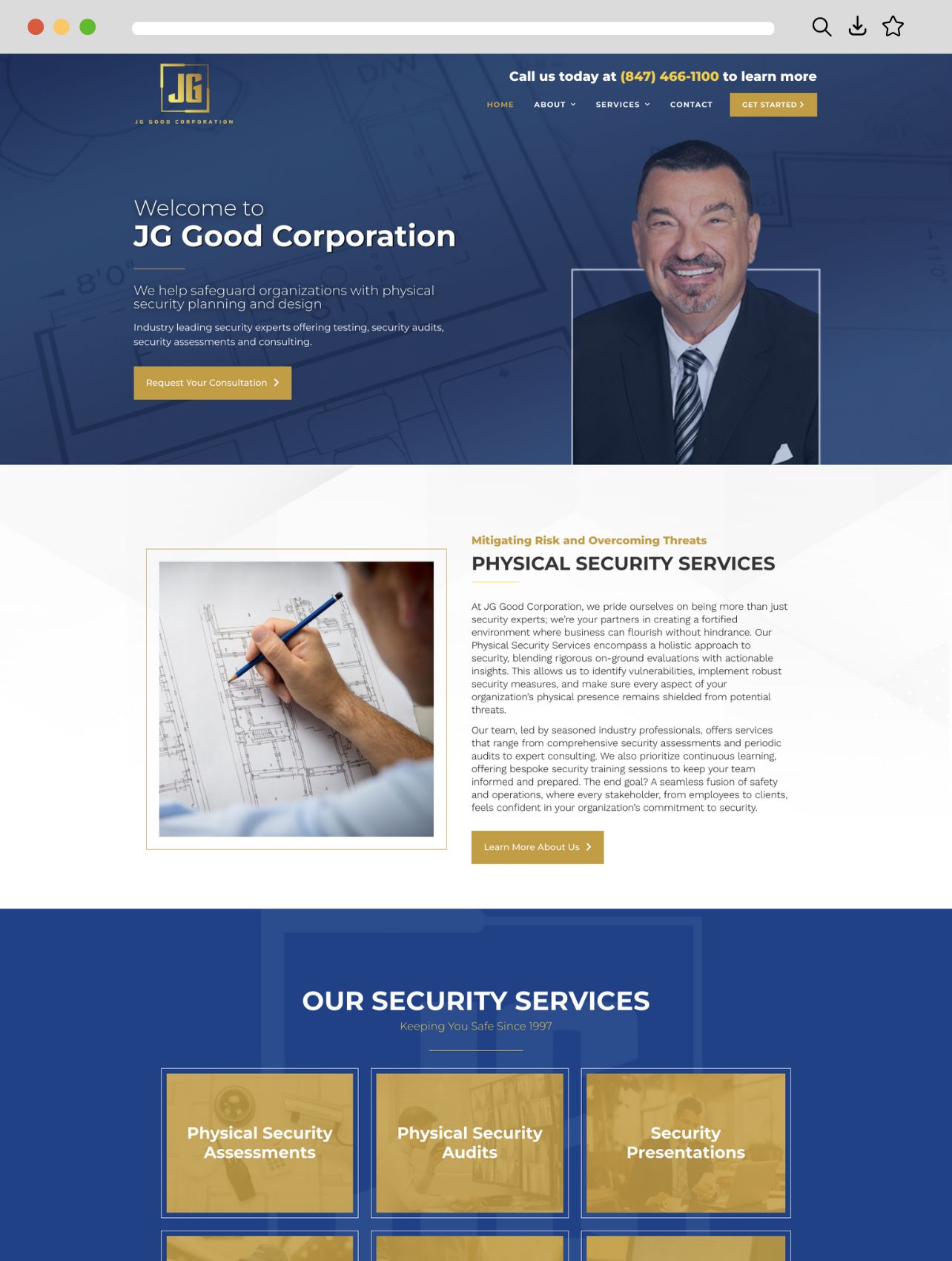 jg good corporation home page screenshot